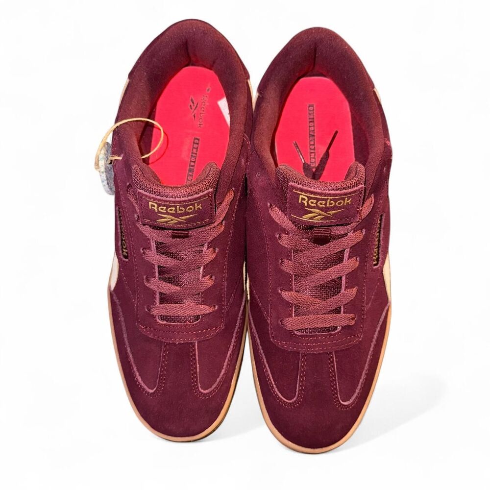 Reebok Forte Lounger Women’s 11 Red Suede Gum Sole Sneakers NIB AR30252W - Picture 2 of 8